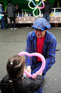 Herzballon bei ballonmodellage Herzballon für ein Kind bei Ballonmodellage